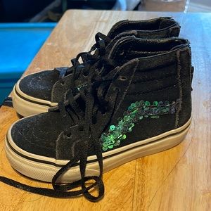 Black Sequined Vans